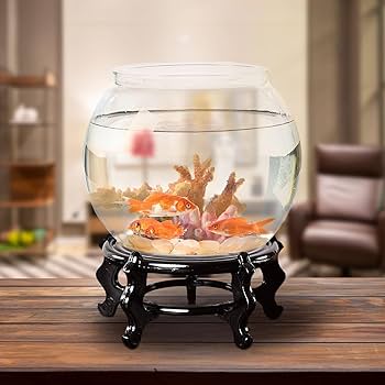 Amazon.co.jp: Colaxi 木製金魚鉢ディスプレイスタンド、木製